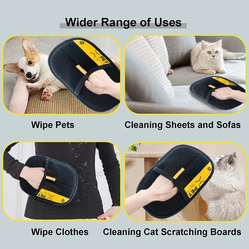 Electrostatic Pet Hair Removal Glove – Instantly Removes Fur from Furniture & Cars